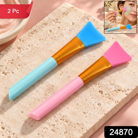 Silicone Face Mask Brush Set For Even Skincare Application At Home And Salon (2 Pc)