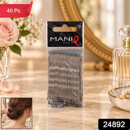 Metal Bobby Hair Pins With Rounded Tips For Buns And Everyday Styling (40 Pc Set)