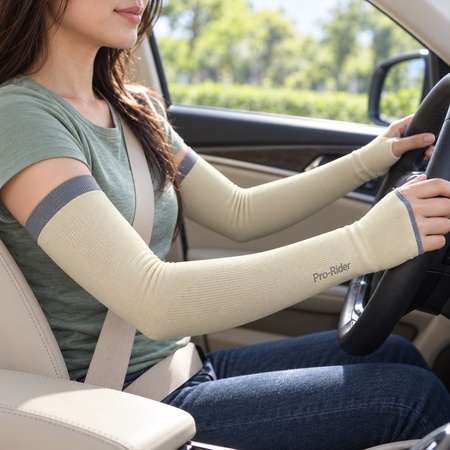 Uv Protection Arm Sleeves With Thumb Holes For Cycling  Driving (1 Pair)