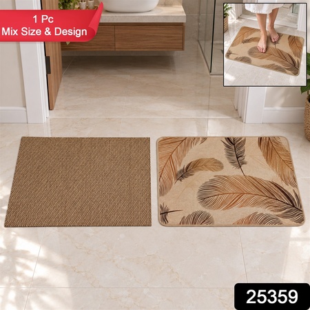 Decorative Bathroom Floor Mat For Home Decor (1 Pc Mix Size  Design)