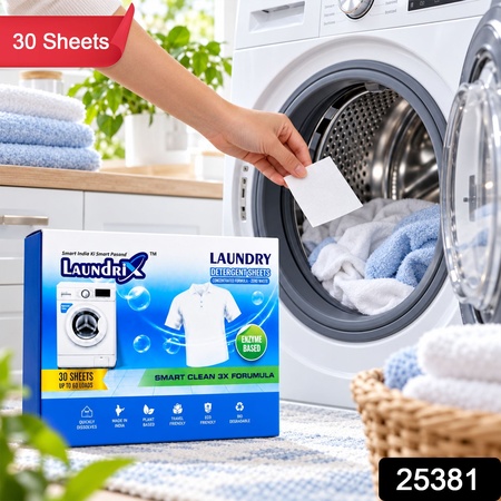 Laundry Detergent Sheets For Machine And Hand Washing Clothes (30 Sheets)
