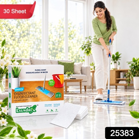 Disinfectant Floor Cleaner Sheets With Floral Scent For Home (30 Sheets)