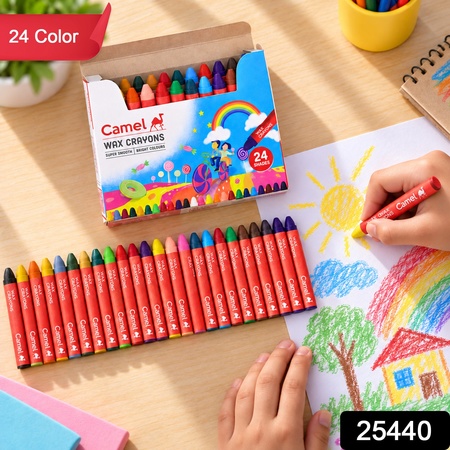 Wax Crayons  24 Vibrant Smooth Shades For Kids Creativity