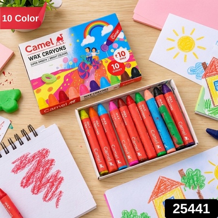 Wax Crayons  10 Bright Shades For Smooth Colouring
