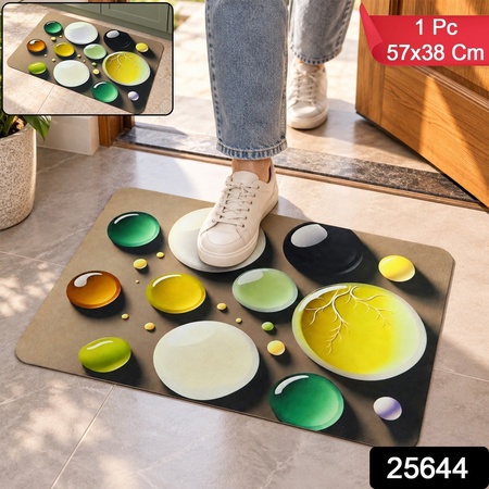 Bubble Print Decorative Floor Mat For Indoor Home Entrances (1 Pc 57x38 Cm)