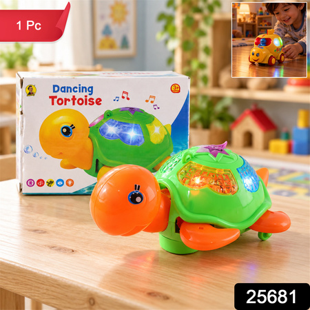 Dancing Tortoise Musical Toy With Colourful Shell Lights For Kids (1 Pc)