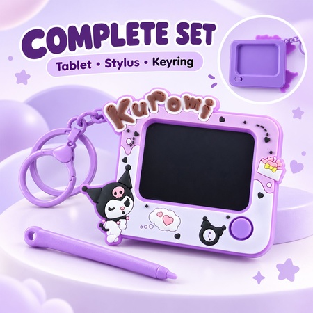Mini Lcd Writing Tablet Keychain With Stylus And One Touch Erase (1 Pc)