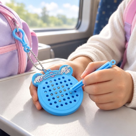 Mini Magnetic Bead Drawing Pad Keychain With Stylus For Kids Play (1 Set)