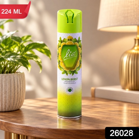 Lemon Burst Room Freshener Aerosol Spray For Home And Office Use (1 Pc 224 Ml)