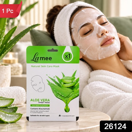 Aloe Vera Facial Sheet Mask With Niacinamide For Moisturising Care (1 Pc)