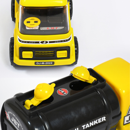 4484 Big Size Heavy Duty Unbreakable Friction Powered With Engine Sound While Running Non Electric Toy Tempo Oil - Water Tanker Vehicle Truck For Kids Size