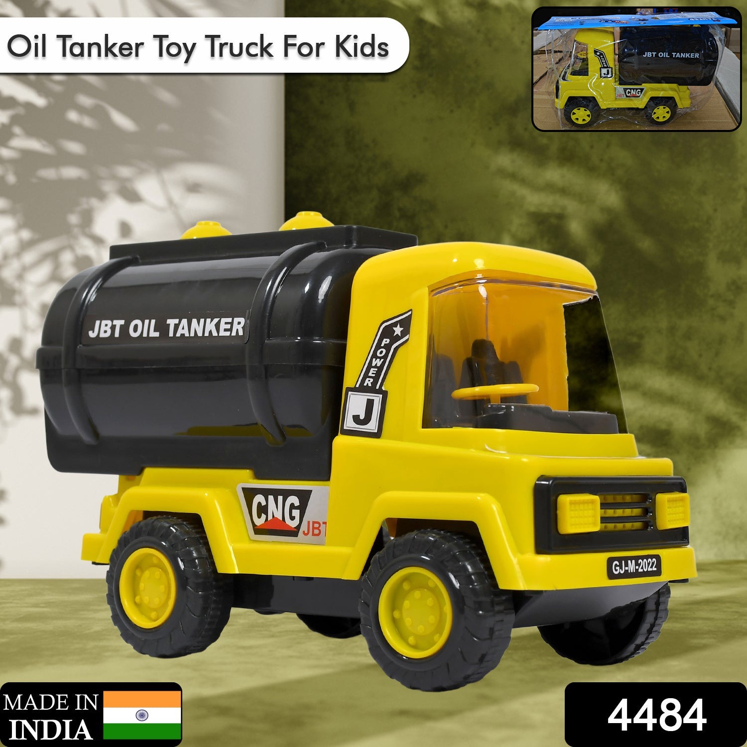 4484 Big Size Heavy Duty Unbreakable Friction Powered With Engine Sound While Running Non Electric Toy Tempo Oil - Water Tanker Vehicle Truck For Kids Size