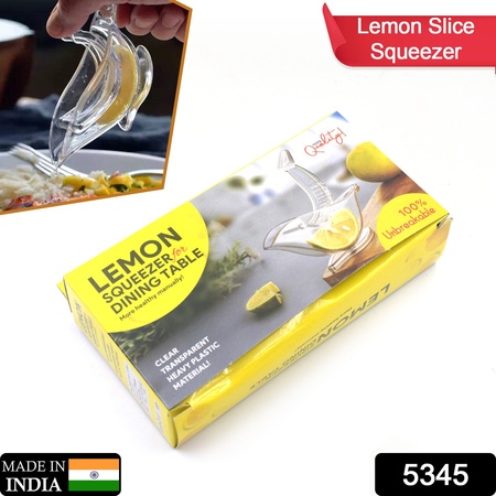 5345 Manual Lemon Slice Squeezer Portable Transparent Fruit Juicer Orange Citrus Manual Bird Shape Hand Juicer For Orange Lemon Limefor Kitchen (Color Box)