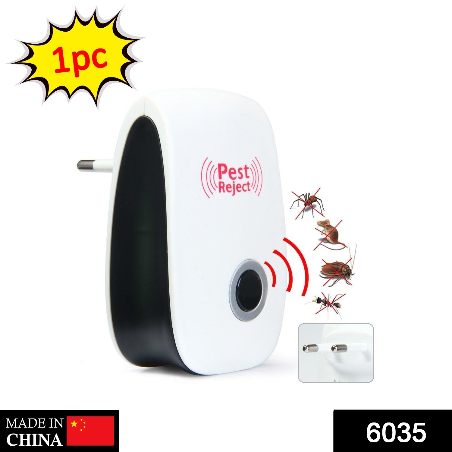 6035 Ultrasonic Pest Repeller To Repel Rats Cockroach Mosquito Home Pest Rodent