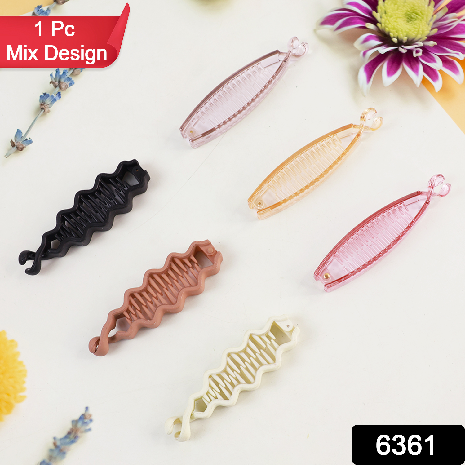 Plastic Hair Claw Clips Strong Clips (1 Pc Mix Color)