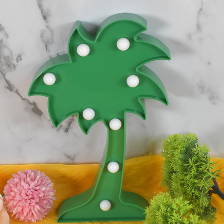Led Night Light Coconut Tree Light Romantic Table Lamp (1 Pc Battery Not Included)