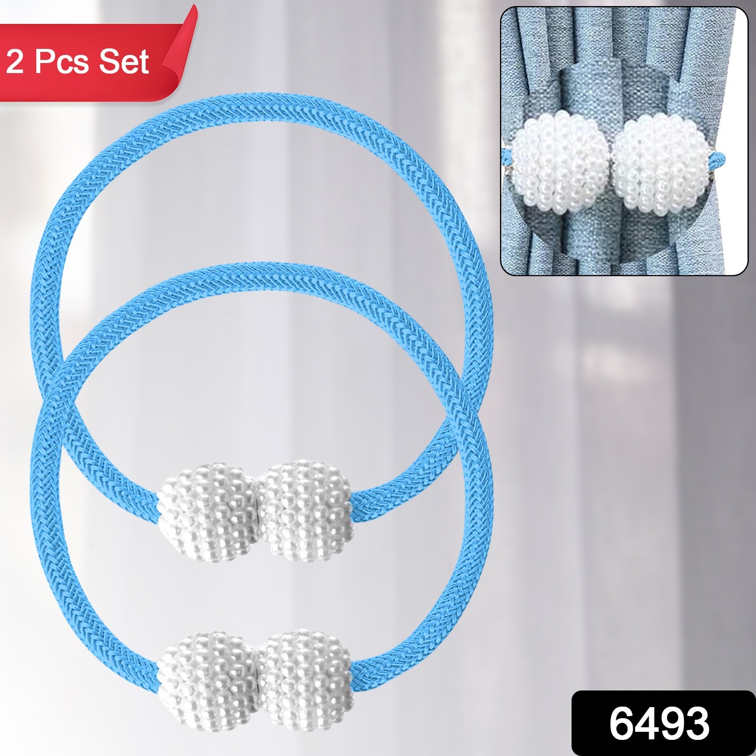 Polyester And Magnet Curtain (2 Pc)