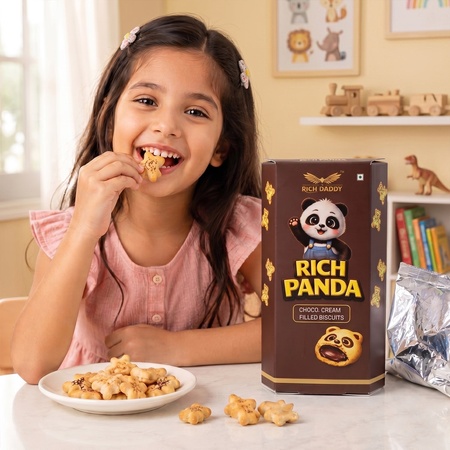 Rich Daddy Panda Choco Cream Biscuits  Fun Shapes  Rich Flavor