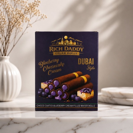 Rich Daddy Blueberry Cheesecake Cigar Rolls  Premium Dubai Style Gifting