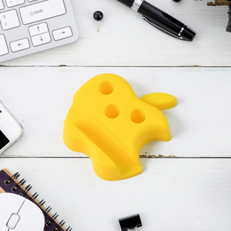 Multi-functional Apple-shaped Plastic Mobile Stand With Pen Holder (1 Pc Mix Color)