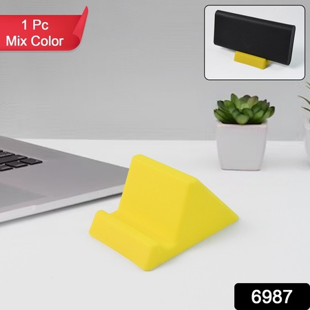 Compact Plastic Mobile Phone Holder Stand (1 Pc Mix Color)