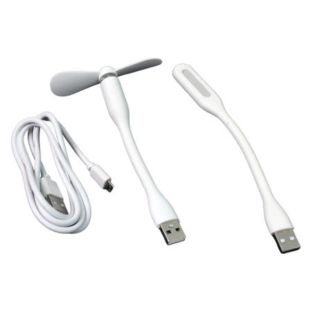 Portable Mini Usb Fan Usb Light Micro Usb Cable (3 Pcs Set)