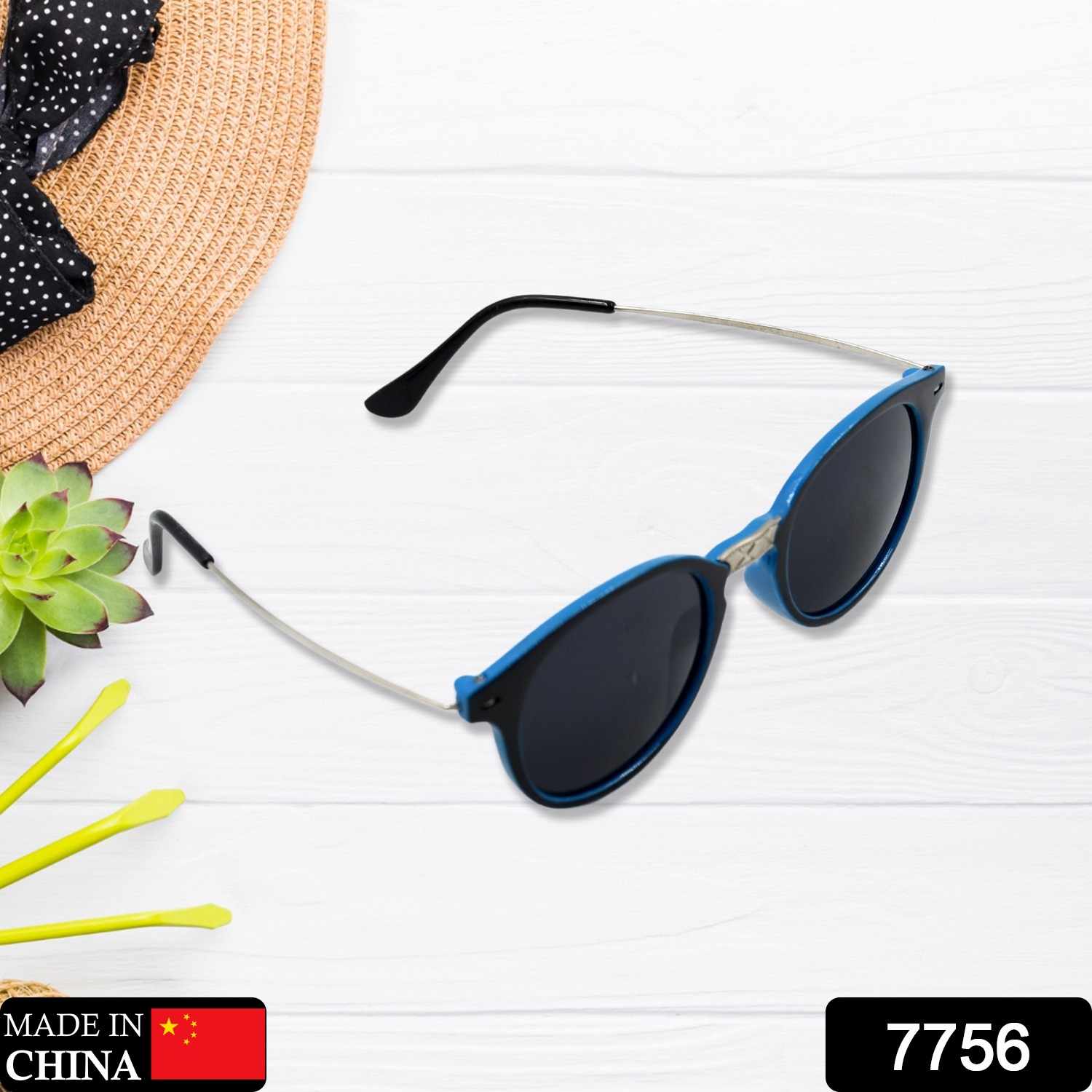 7756 Uv Protected Round Sunglasses Classic Sunglasses For Men Women Lightweight