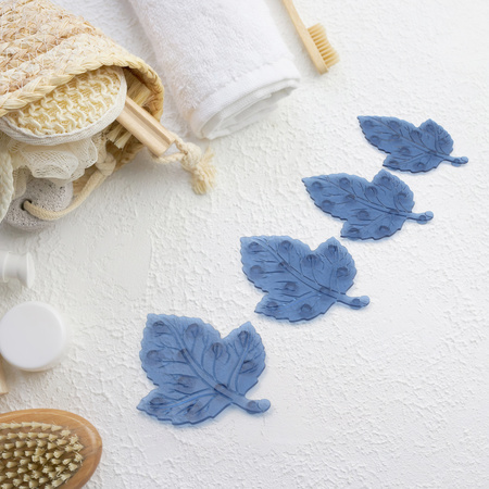 Mini Pvc Anti-slip Bat Mat Non Slip Baby Bath Mats Mini Child Safety Anti Slip Shower Mats Star Leaf Shaped For Kids (4 Pc Set)