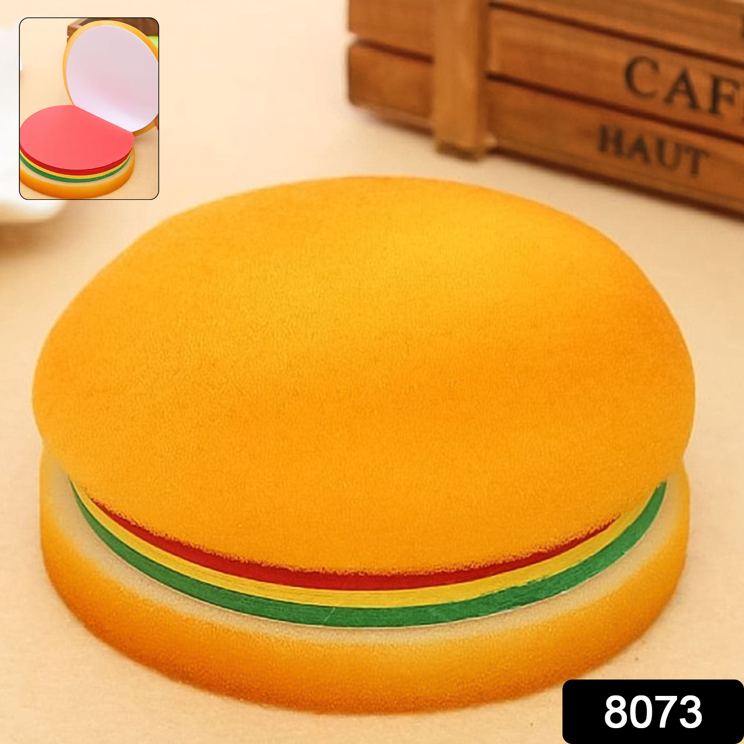 8073 Burger Shaped Notepad Sticky Notes Memo Pads Unique Mini Notes (Multicolor)