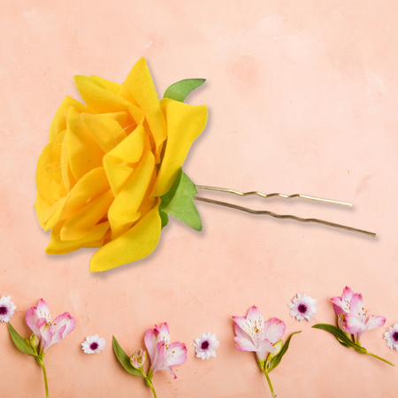 Colourful Flowing Flower Hair Pin (4 Pcs Set Mix Color)