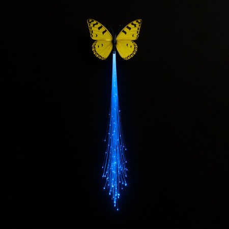 Led Butterfly Hair Braid Clip (Mix Color 1 Pc)