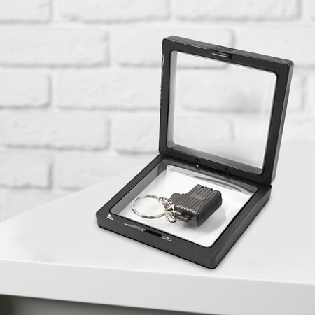 Suitcase Shape Nail Clipper Keychain With Key 3d Floating Frame Display Case (1 Set)
