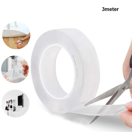 882 Double Sided Nano Adhesive Tape 3 Meter Washable Traceless Nano Gel Tape Multipurpose