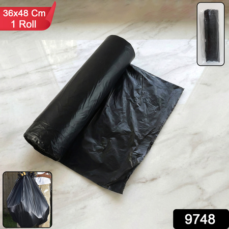 Heavy-duty Black Garbage Bag Roll For Home  Commercial Waste Disposal (1 Roll)