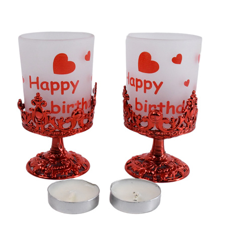 Tealight Holder Stylishly Shaped Candle Diya Stand Plastic Beautiful Design Festival (2 Pc Mix Design)