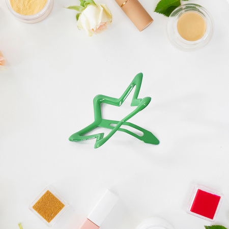 Metal Printed Star Shape Hair Clips (10 Pcs Set)