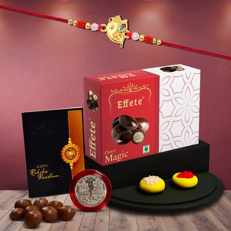 (K1 15 em32) Rakhi Combo With Chocolate Magic 32gm Rakhi Chocolate For Brother Rakhi With Chocolate Rakhi With Gift Rakhi Combo Set Of 1 Rakhi Chocolate