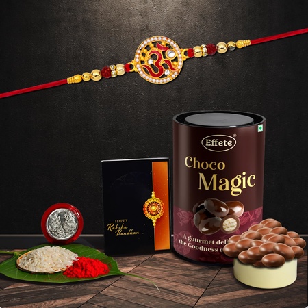 Rakhi (K1 272 em) Chocolate Magic Rakhi Chocolate For Brother Rakhi With Chocolate Rakhi With Gift Rakhi Combo Set Of 1 Rakhi Chocolate