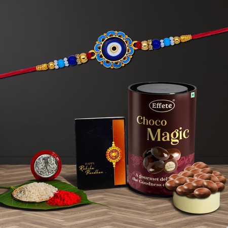 Rakhi (K1 275 em) Chocolate Magic Rakhi For Brother With Gift Fancy Rakhis For Men Stylish Rakhi Combo For Brother Set Of 1 Rakhi Chocolate