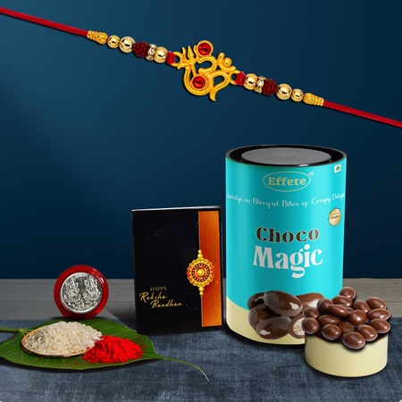 Rakhi (K1_317_cm)  Chocolate Magic Rakhi For Brother With Gift Rakhi With Chocolate Rakhi Combo For Brother Set Of 1 Rakhi Chocolate