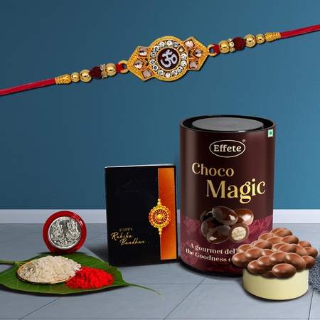 Rakhi (K1 517 em) Chocolate Magic Rakhi Chocolate For Brother Rakhi With Chocolate Rakhi With Gift Rakhi Combo Set Of 1 Rakhi Chocolate