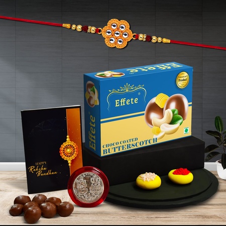 Rakhi (K1_531_bs32)  Chocolate Butter Scotch 32gm Rakhi  Chocolate For Brother Rakhi With Chocolate Rakhi With Gift Rakhi Combo Set Of 1 Rakhi Chocolate